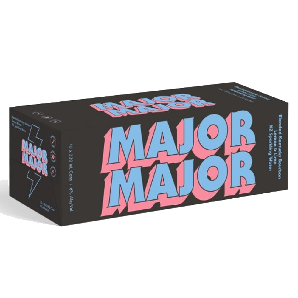 Major Major Bourbon Lemon & Lime 6% Cans 10x330ml