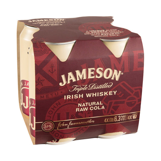 Jameson Raw Cola 4pk 375ml 6.3% Cans