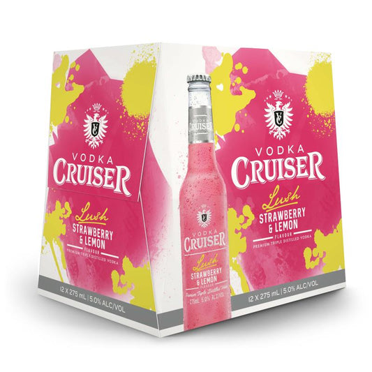 Cruiser Strawberry Lemon Crush 4.8% 275ml 12pk Bottles