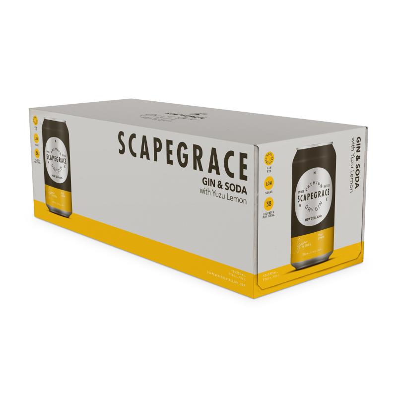 Scapegrace Gin & Soda Yuzu Lemon 5% Cans 10x330ml