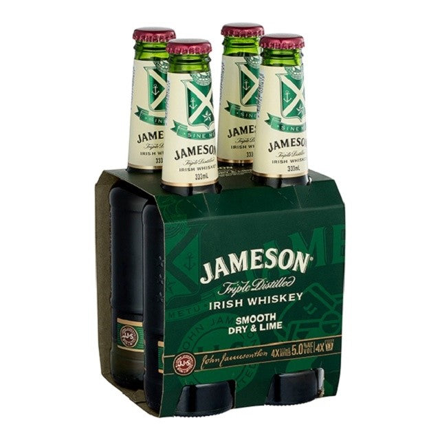 Jameson Dry & Lime 4pk 333ml 5% Btls