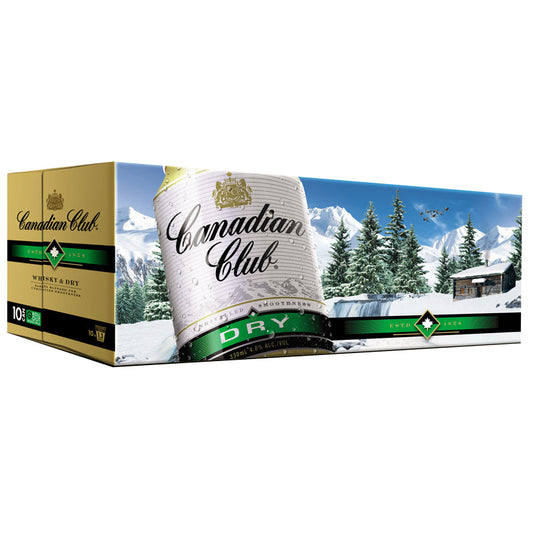 Canadian Club Dry 10pk 4.8% 330ml Cans