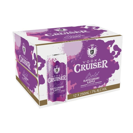 Cruiser Blackcurrant & Apple 7% 250ml 12pk Cans
