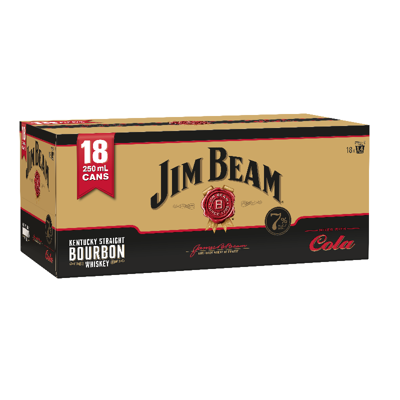Jim Beam Gold 7% 18pk 250 ML Cans