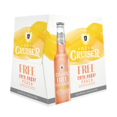 Cruiser Sugar Free Peach 4.8% 275ml 12pk Bottles